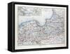 Map of East and West Prussia Königsberg (Kaliningrad Russia) and Danzig (Poland) 1899-null-Framed Stretched Canvas