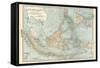 Map of East India Islands. Malaysia and Melanesia. Dutch East India-Encyclopaedia Britannica-Framed Stretched Canvas