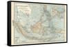 Map of East India Islands. Malaysia and Melanesia. Dutch East India-Encyclopaedia Britannica-Framed Stretched Canvas