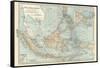 Map of East India Islands. Malaysia and Melanesia. Dutch East India-Encyclopaedia Britannica-Framed Stretched Canvas