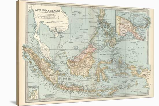 Map of East India Islands. Malaysia and Melanesia. Dutch East India-Encyclopaedia Britannica-Stretched Canvas