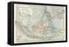 Map of East India Islands. Malaysia and Melanesia. Dutch East India-Encyclopaedia Britannica-Framed Stretched Canvas