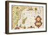 Map of Eastern Africa by Arnold Florent van Langren after Jan Huygen van Linschoten-Stapleton Collection-Framed Giclee Print