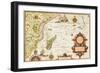 Map of Eastern Africa by Arnold Florent van Langren after Jan Huygen van Linschoten-Stapleton Collection-Framed Giclee Print