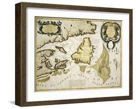 Map of Eastern Canada and Newfoundland, 1692-null-Framed Giclee Print