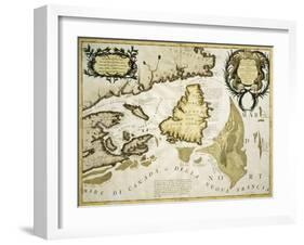 Map of Eastern Canada and Newfoundland, 1692-null-Framed Giclee Print