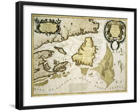 Map of Eastern Canada and Newfoundland, 1692-null-Framed Giclee Print