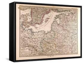 Map of Eastern Europe, 1872-null-Framed Stretched Canvas