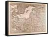 Map of Eastern Europe, 1872-null-Framed Stretched Canvas