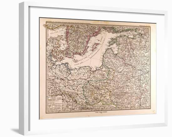 Map of Eastern Europe, 1872-null-Framed Giclee Print