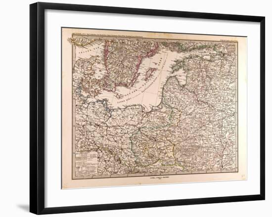 Map of Eastern Europe, 1872-null-Framed Giclee Print