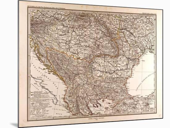 Map of Eastern Europe, 1874-null-Mounted Giclee Print