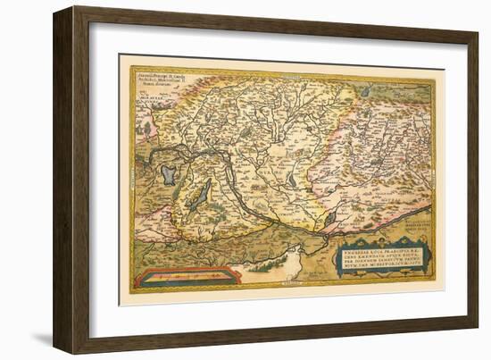 Map of Eastern Europe-Abraham Ortelius-Framed Art Print