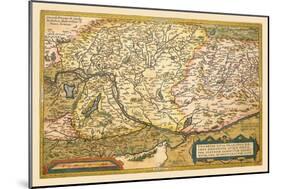 Map of Eastern Europe-Abraham Ortelius-Mounted Art Print