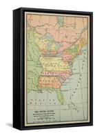 Map of Eastern North America with State Borders Extending to Mississippi, 1783-null-Framed Stretched Canvas