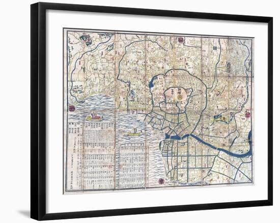 Map of Edo-null-Framed Giclee Print