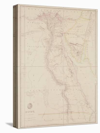 Map of Egypt, 1832-John Arrowsmith-Stretched Canvas