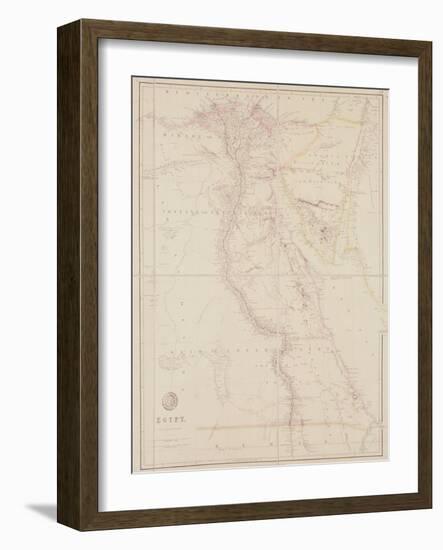 Map of Egypt, 1832-John Arrowsmith-Framed Giclee Print