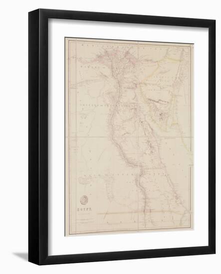 Map of Egypt, 1832-John Arrowsmith-Framed Giclee Print