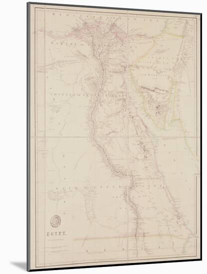 Map of Egypt, 1832-John Arrowsmith-Mounted Giclee Print
