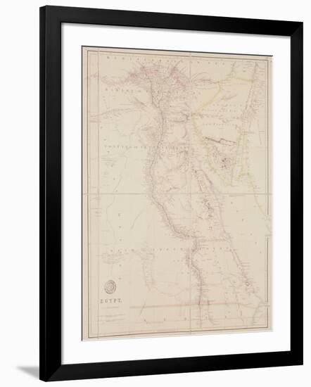 Map of Egypt, 1832-John Arrowsmith-Framed Giclee Print