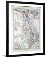 Map of Egypt Sudan 1899-null-Framed Premium Giclee Print