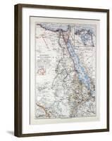 Map of Egypt Sudan 1899-null-Framed Giclee Print