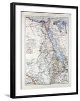 Map of Egypt Sudan 1899-null-Framed Giclee Print