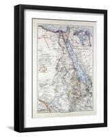 Map of Egypt Sudan 1899-null-Framed Giclee Print