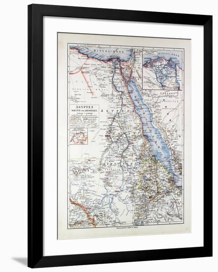 Map of Egypt Sudan 1899-null-Framed Giclee Print