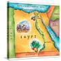 Map of Egypt-Jennifer Thermes-Stretched Canvas
