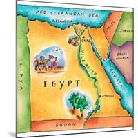 Map of Egypt-Jennifer Thermes-Mounted Photographic Print