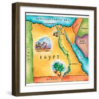 Map of Egypt-Jennifer Thermes-Framed Photographic Print