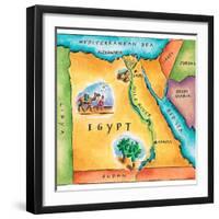 Map of Egypt-Jennifer Thermes-Framed Photographic Print