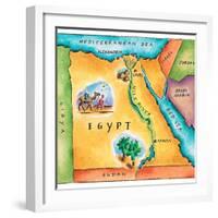 Map of Egypt-Jennifer Thermes-Framed Photographic Print