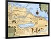 Map of El Dorado and the Amazon, 16th Century-Science Source-Framed Giclee Print