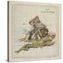Map of England: A Modern St. George and the Dragon!!!, London, 1888-null-Stretched Canvas