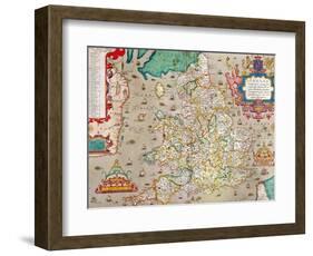 Map of England and Wales, 1579-null-Framed Giclee Print