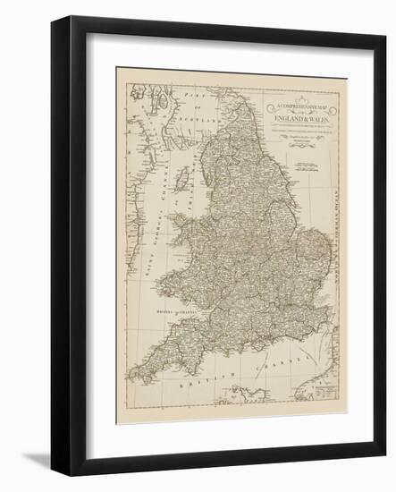 Map of England and Wales, 1790-The Vintage Collection-Framed Giclee Print