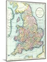 Map of England and Wales, 1852, from R.H. Laurie's Atlas-null-Mounted Giclee Print