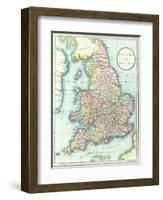 Map of England and Wales, 1852, from R.H. Laurie's Atlas-null-Framed Giclee Print