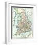 Map of England and Wales, 1852, from R.H. Laurie's Atlas-null-Framed Giclee Print