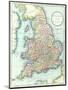 Map of England and Wales, 1852, from R.H. Laurie's Atlas-null-Mounted Giclee Print