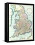 Map of England and Wales, 1852, from R.H. Laurie's Atlas-null-Framed Stretched Canvas