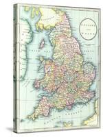 Map of England and Wales, 1852, from R.H. Laurie's Atlas-null-Stretched Canvas