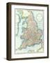Map of England and Wales, 1852, from R.H. Laurie's Atlas-null-Framed Giclee Print
