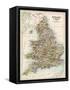 Map of England and Wales, 1870s-null-Framed Stretched Canvas