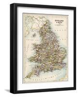 Map of England and Wales, 1870s-null-Framed Giclee Print