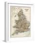 Map of England and Wales, 1870s-null-Framed Giclee Print