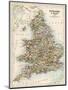 Map of England and Wales, 1870s-null-Mounted Giclee Print